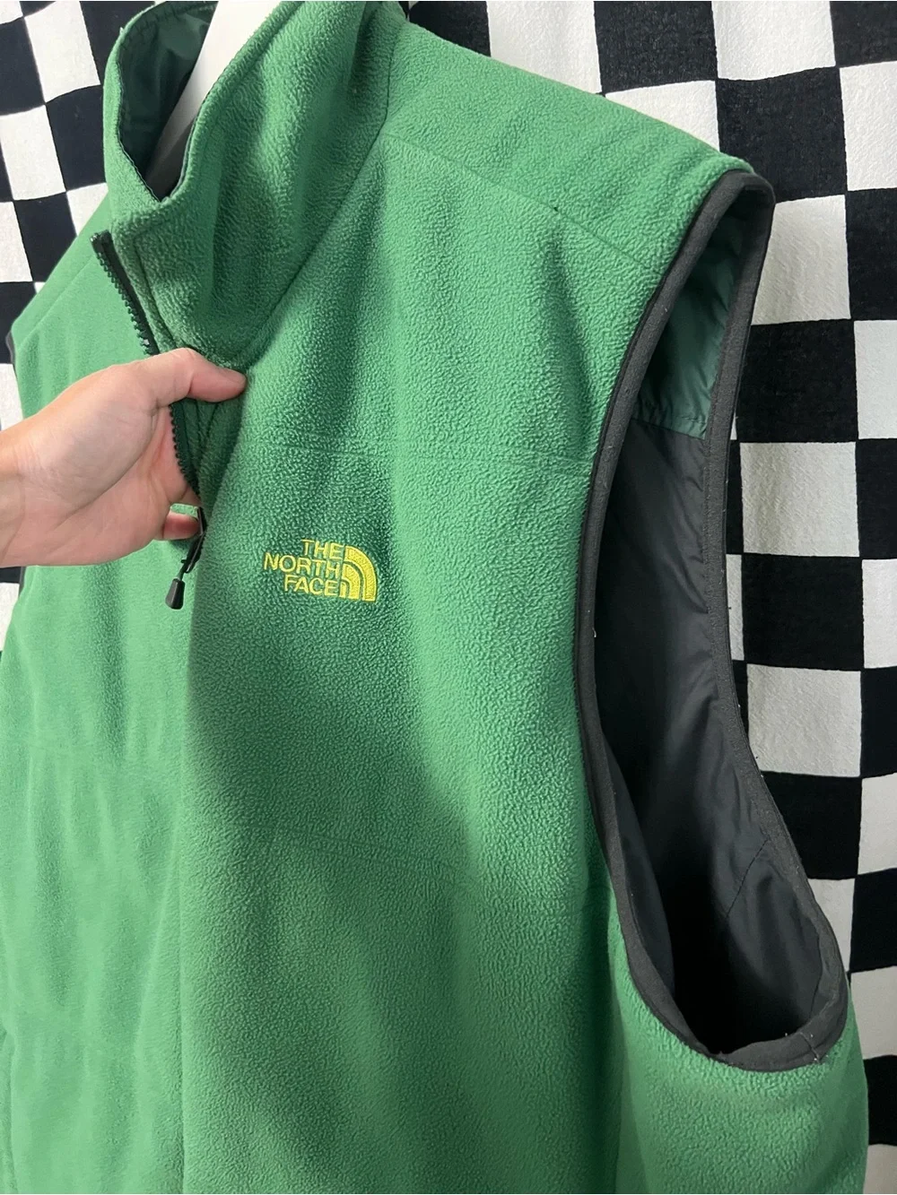 The North Face Green, Black & Yellow Men’s Insulated Vest